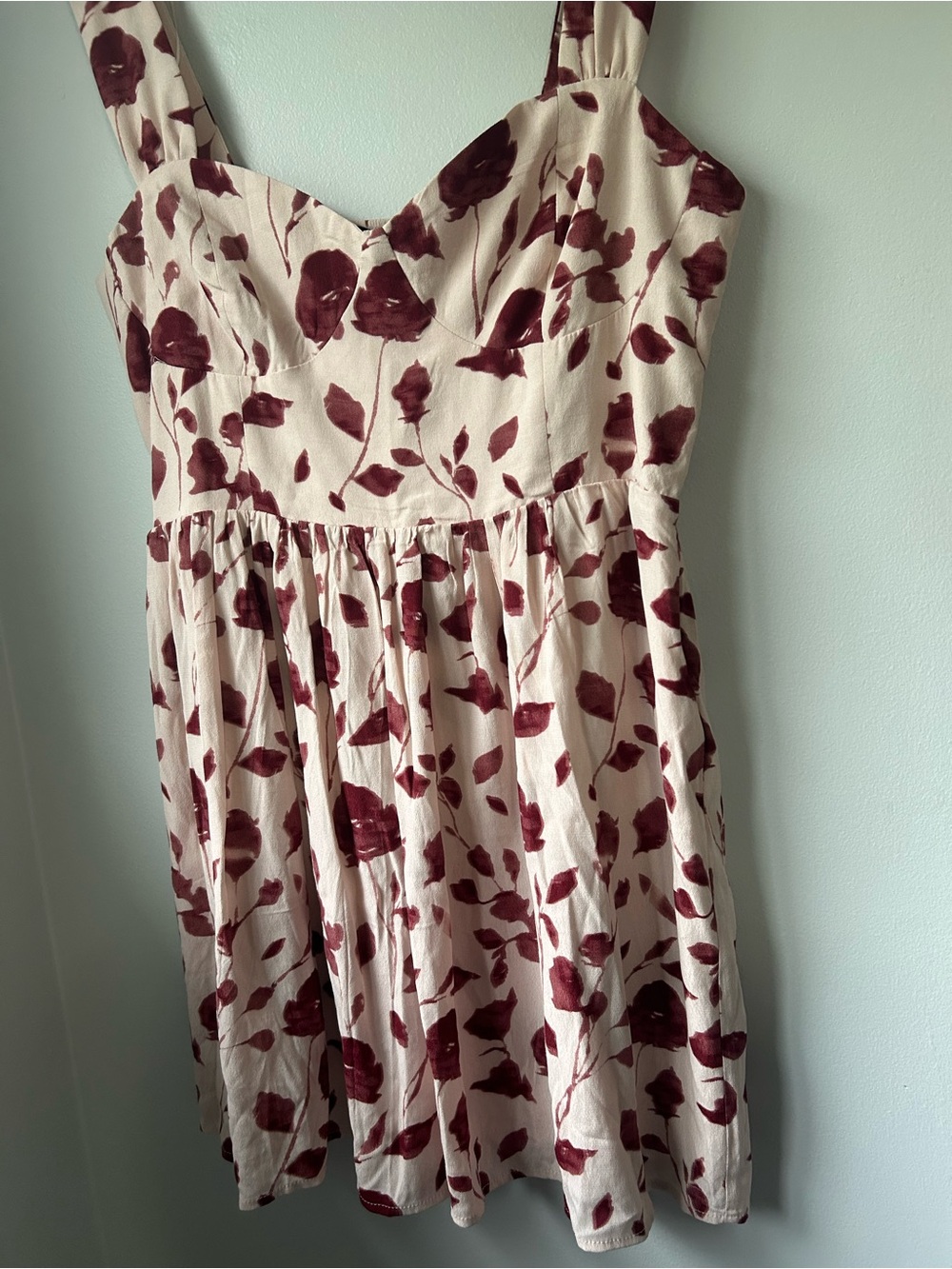 NEW Dynamite Blush Floral Sweetheart Midi Dress NWT - Picture 5 of 13